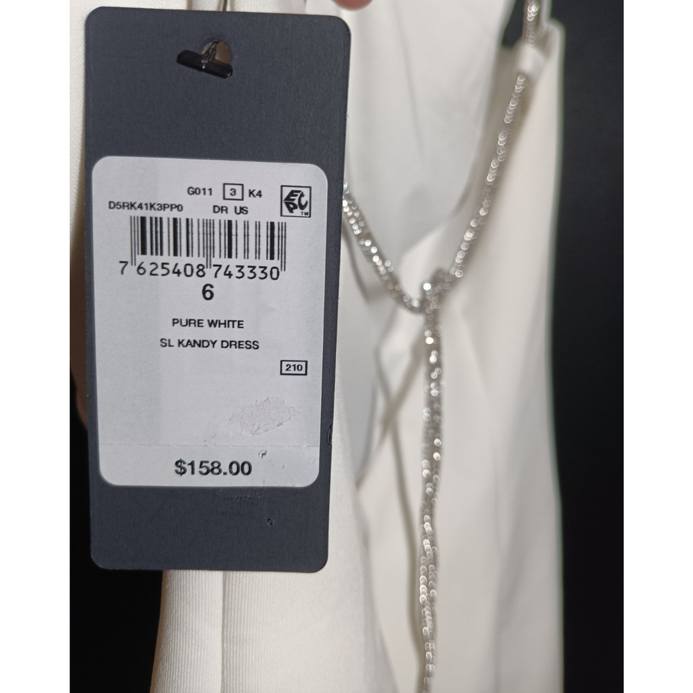 NWT Guess White Crystal Halter Mini Dress Women’s 6 Bridal Party Wedding Glam - Picture 4 of 9